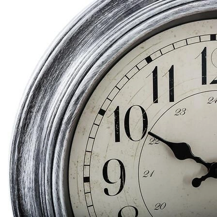 Zegar ścienny Moldi Atmosphera szary 40 cm cichy rustykalny do salonu