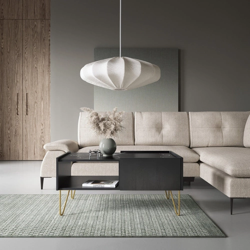 Zestaw  mebli do salonu Marbren czarny