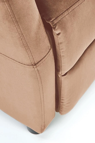 Fotel rozkładany do salonu Dativo welur beżowy nowoczesny z funkcją spania Intesi