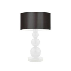 Lampka HONOLULU abażur brązowy stelaż biały