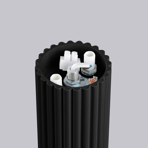 Plafon sufitowy HALO czarny IP44 nowoczesny okrągły szklany do salonu i sypialni SOLLUX