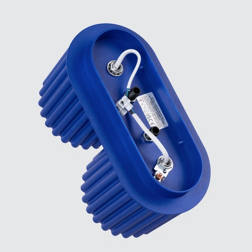 Plafon sufitowy nowoczesny AURA 2 niebieski okrągły do salonu i kuchni GU10