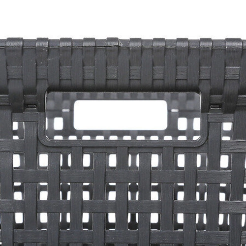 Nowoczesny kosz na pranie 45 l technorattan szary do łazienki 5five simply smart