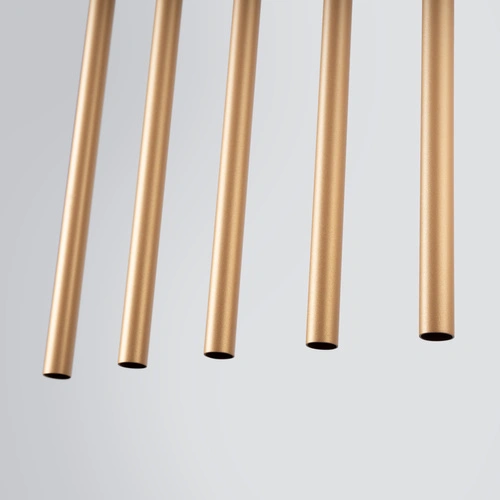 Lampa sufitowa złota Pastelo 5-punktowa nowoczesna metalowa do salonu i jadalni SOLLUX