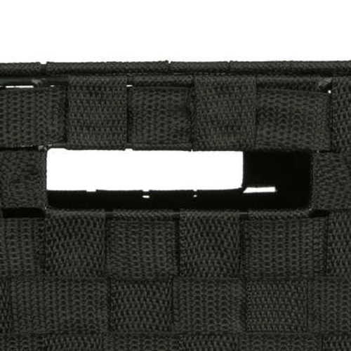 Kosz na pranie 30L Lisa czarny nowoczesny metalowy z uchwytami do łazienki 5five