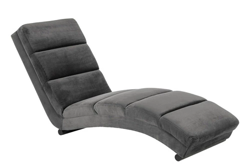 Szezlong wypoczynkowy Slinky VIC Dark grey leżanka do salonu tapicerowana glamour Actona