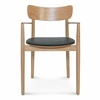 Krzesło drewniane Fameg Nopp z podłokietnikami do jadalni i salonu nowoczesne personalizowane