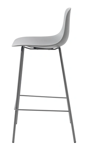 Hoker Whitby szary nowoczesny z oparciem do kuchni i wyspy 67 cm metalowy