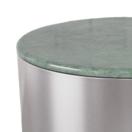 Stolik kawowy Actona Cangas okrągły 45 cm marmurowy zielony nowoczesny