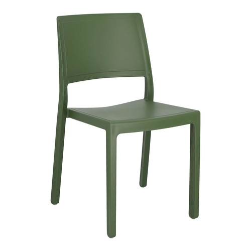 Krzesło ogrodowe Kate zielone z tworzywa sztucznego SCAB Design, sztaplowane, łatwe czyszczenie