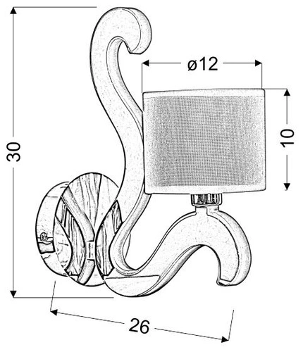 Kinkiet ścienny LED Ambrosia 1 chrom nowoczesny z abażurem do sypialni i salonu CANDELLUX