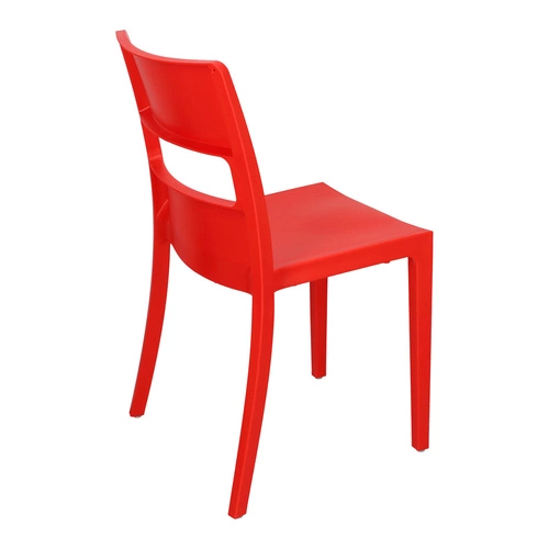 Krzesło ogrodowe Sai czerwone z tworzywa sztaplowane, nowoczesne do ogrodu SCAB Design