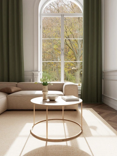 Seaford stolik kawowy okrągły szary nowoczesny metalowy 80 cm