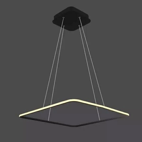 Lampa sufitowa LED czarna kwadratowa 80cm Ledowe Kwadraty do salonu Altavola Design
