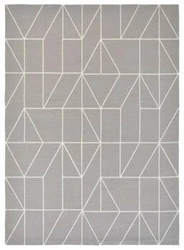 Dywan zewnętrzny Viso Steel szary 250x350 dywan na taras nowoczesny łatwoczyszczący geometryczny