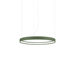 Żyrandol LED RIO 55 nowoczesny zielona oliwka regulowany do salonu kuchni lub jadalni