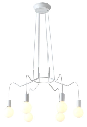 Lampa wisząca Basso 6x40W E27 biały  matowy