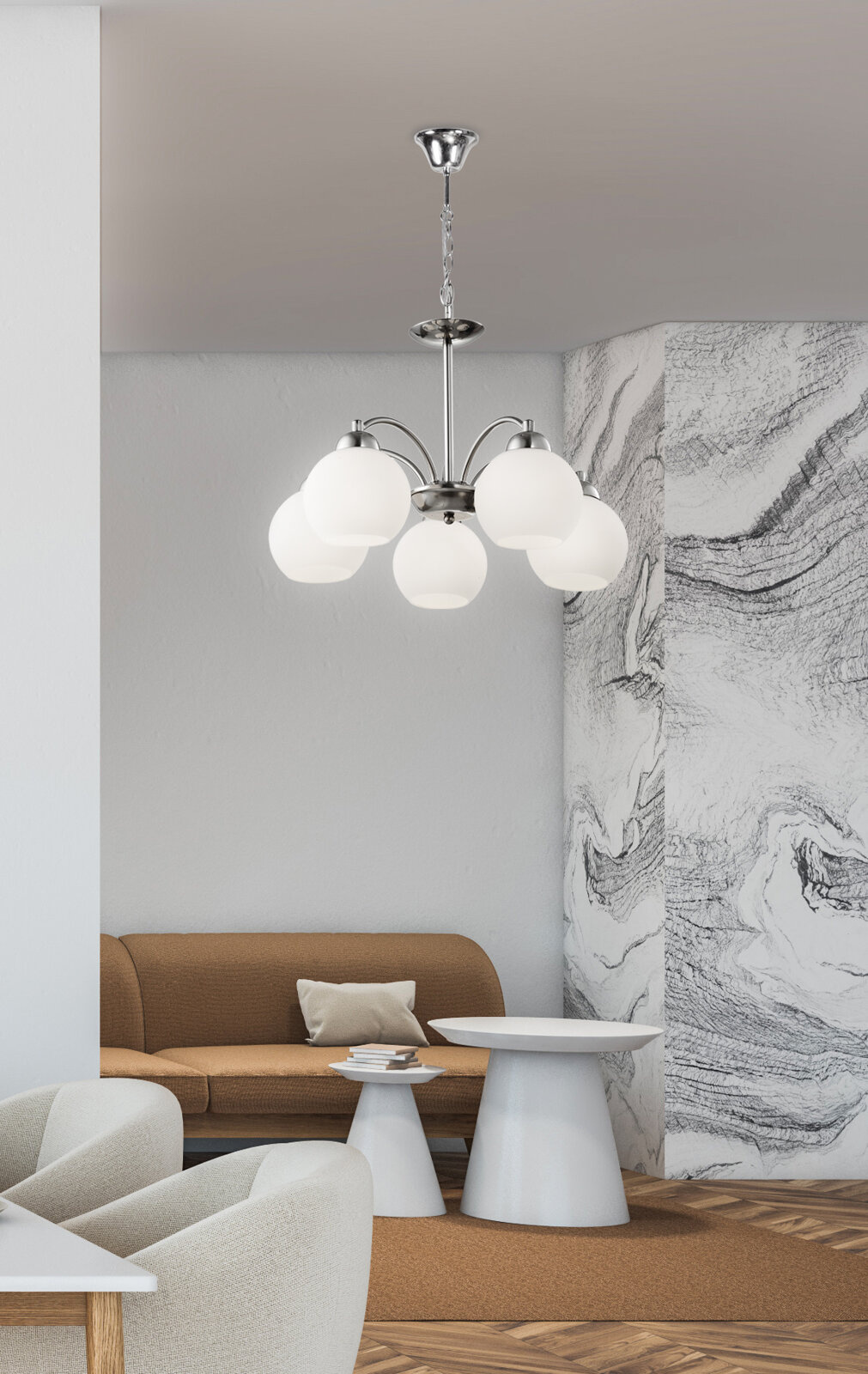 Lampa wisząca Tobago 5x60W E27 satyna