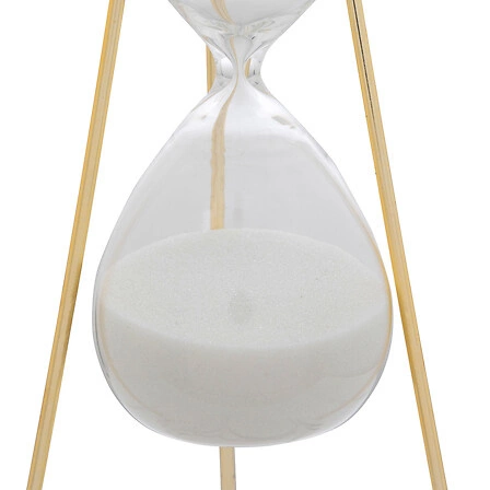 Klepsydra Olen 21cm szkło i marmurowa podstawa żywiczna