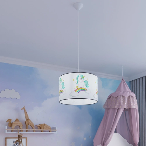 Lampa wisząca UNICORN 30 nowoczesna do pokoju dziecięcego z motywem jednorożca 30 cm