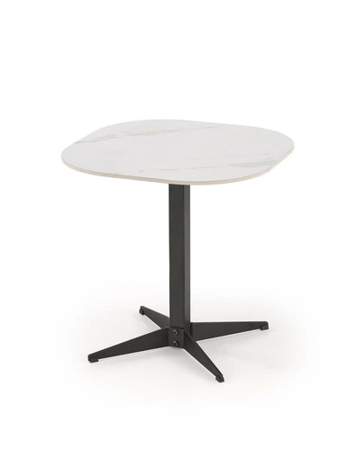 Stolik kawowy Dalita kwadratowy biały marmur 50x50 cm nowoczesny loftowy do salonu Intesi