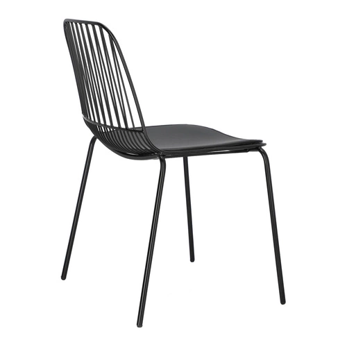 Krzesło Willy Black z poduszką PU Outlet