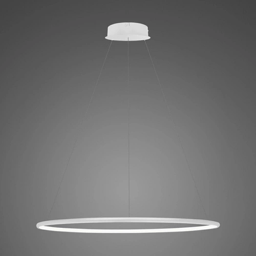 Lampa sufitowa LED Okręgi Altavola Design 80 cm biała ściemnialna do salonu