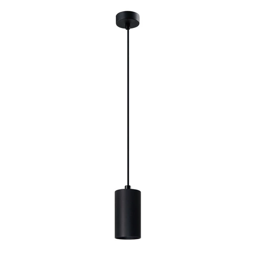 Lampa wisząca Tubo czarna metalowa regulowana do salonu i kuchni CANDELLUX 10 cm