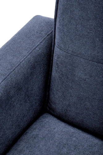 Sofa narożna z funkcją spania Gyda niebieska rozkładana loftowa do salonu Intesi