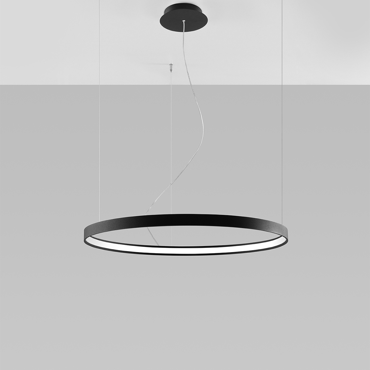 Żyrandol RIO 78 czarny LED 4000K