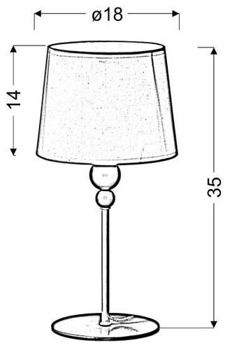 Lampa stołowa Bebe 1x60W E27 biała