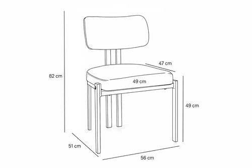 Krzesło tapicerowane Montico beżowe do jadalni i salonu nowoczesne