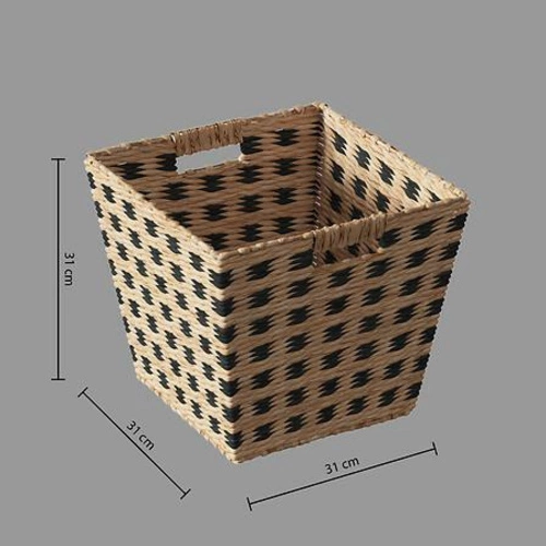 Kosz do przechowywania Terre Inconnue boho 31x31 cm naturalny metal papierowy 5five