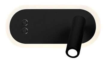 Kinkiet ścienny LED Miracle czarny matowy nowoczesny z regulacją do sypialni i salonu CANDELLUX