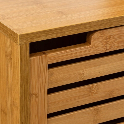 Regał na książki Sicela bambusowy z szafką, regulowane półki, skandynawski naturalny 168 cm