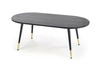 Stolik kawowy owalny Sambo czarny glamour 120x60 cm do salonu Intesi