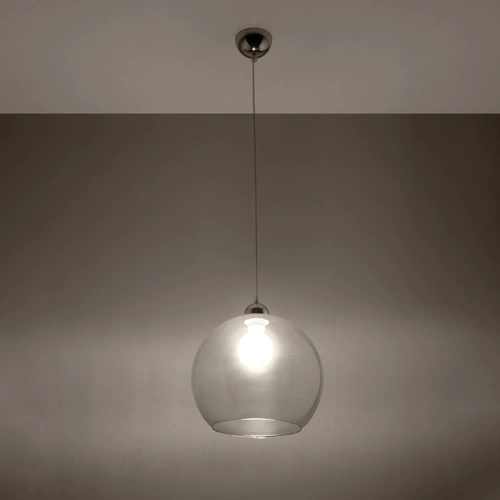 Lampa wisząca kula BALL transparentna szklana do salonu i jadalni nad stół 30 cm