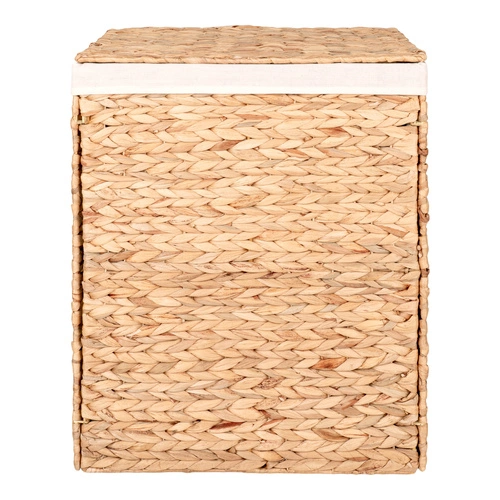 Kosz na pranie Passo boho prostokątny do łazienki naturalny 55 cm