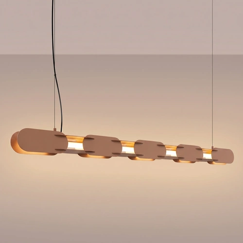 Lampa wisząca LED CHAIN 158 mocca nowoczesna nad wyspę
