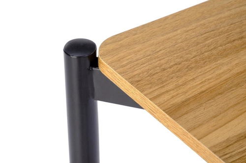 Zestaw stół + 2 krzesła Maddie naturalny/czarny