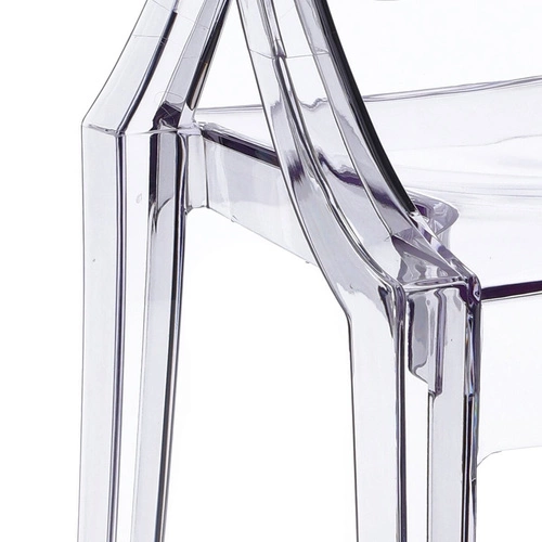 Krzesło do jadalni Royal transparentne inspirowane Louis Ghost sztaplowane nowoczesne