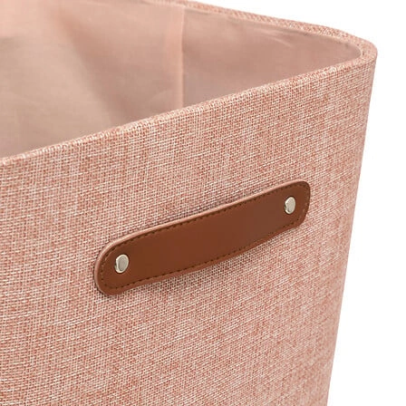 Pudełko materiałowe Ronda 31x31 różowe do regału i garderoby z uchwytem 5five simply smart