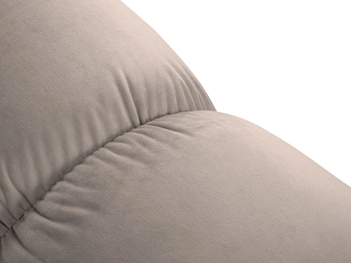 Pufa Bellis beżowa welurowa kwadratowa pikowana do salonu i sypialni nowoczesna 94x94 cm