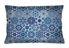 Poduszka dekoracyjna welurowa Blue Intesi antyalergiczna do salonu 40x60 cm