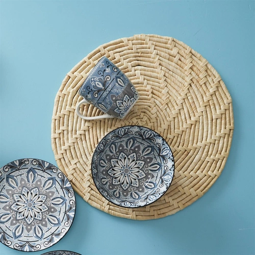 Okrągła podkładka pod talerz Maize Intesi 34cm boho naturalna do kuchni na stół