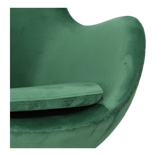 Fotel Jajo Velvet zielony obrotowy do salonu welurowy D2.DESIGN inspirowany Egg