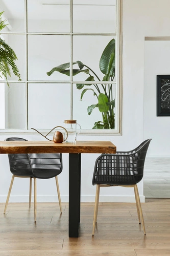 Krzesło Becker czarne/naturalne OUTLET