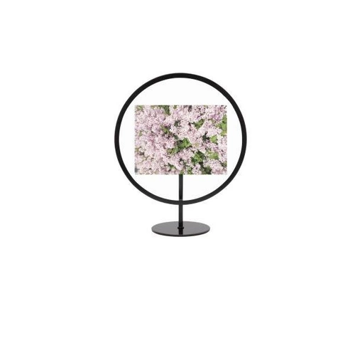 Ramka na zdjęcia 10x15 Infinity Umbra czarna okrągła stojąca dekoracyjna skandynawska