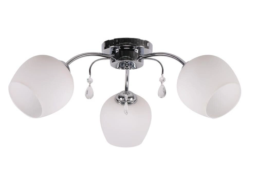 Lampa wisząca Zachera biała szklana 3-punktowa do salonu kuchni nad stół