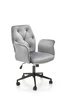 Fotel biurowy ergonomiczny Tulipe szary welurowy obrotowy z podłokietnikami do gabinetu Intesi